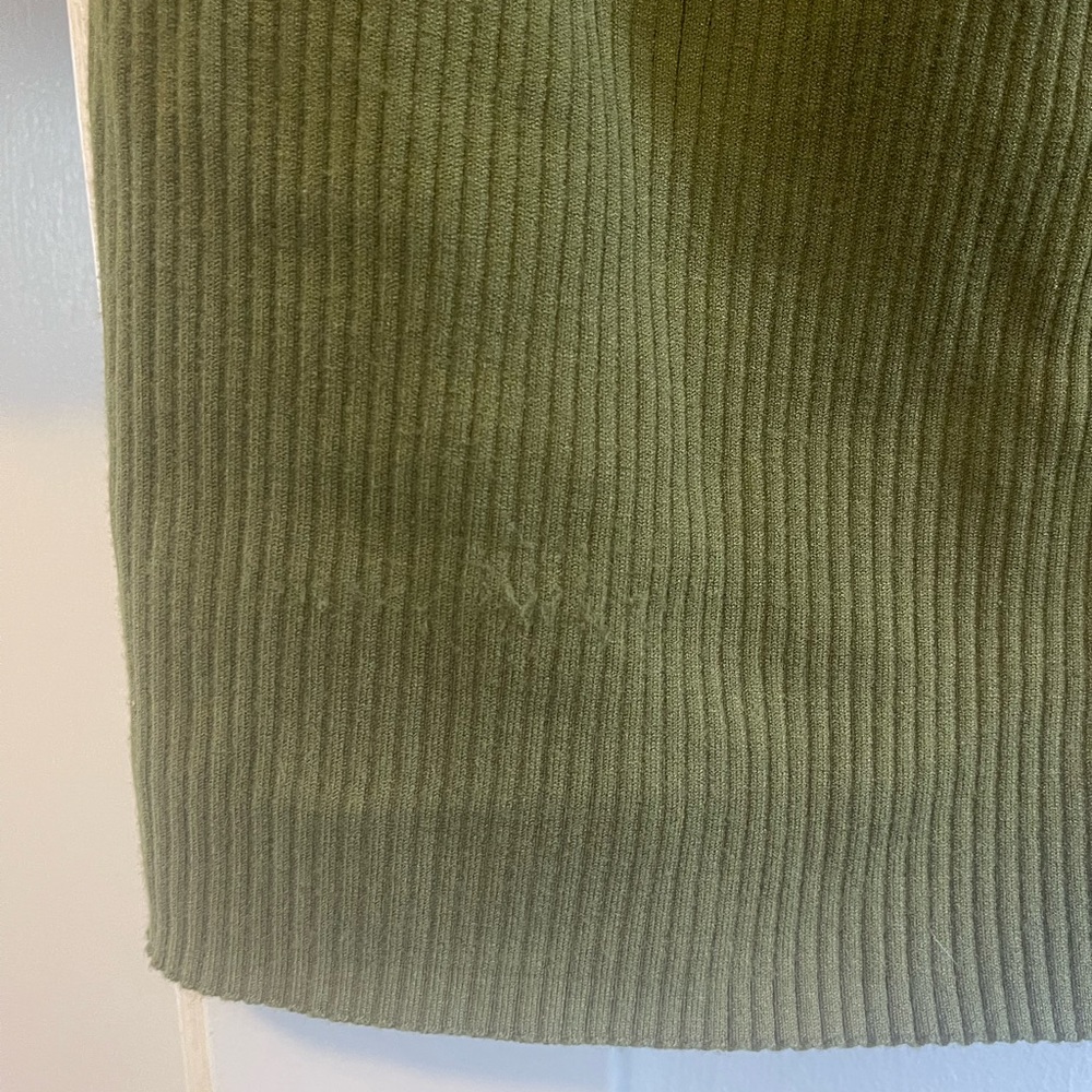 Wilfred Cutout Knit Longsleeve Mini Dress in Grotto Green Aritzia - Picture 6 of 9